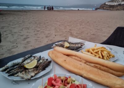 eten op het strand